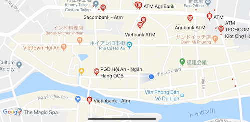 googleマップで海外のATMの場所を探せる